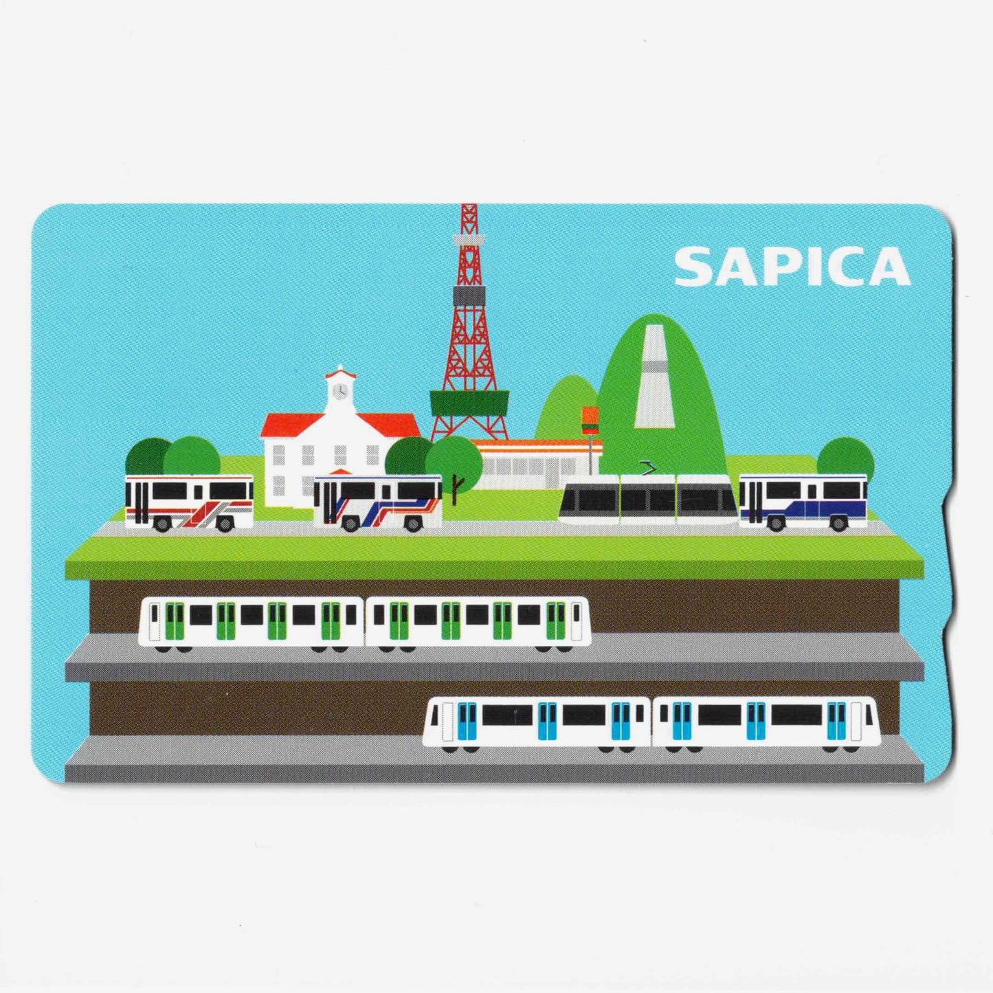 使用不可 バス・市電導入記念SAPICA（サピカ） 北海道 ローカルカード