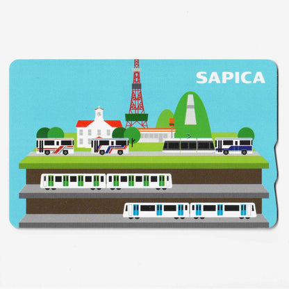 使用不可 バス・市電導入記念SAPICA（サピカ） 北海道 ローカルカード